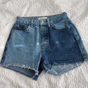 Two-Tone Denim Women's Shorts